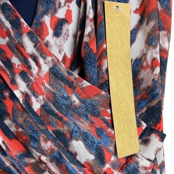 Rachel Rachel Roy V- Neck Sleeveless Lined Multicolored Multiprint Dress S - Picture 7 of 16